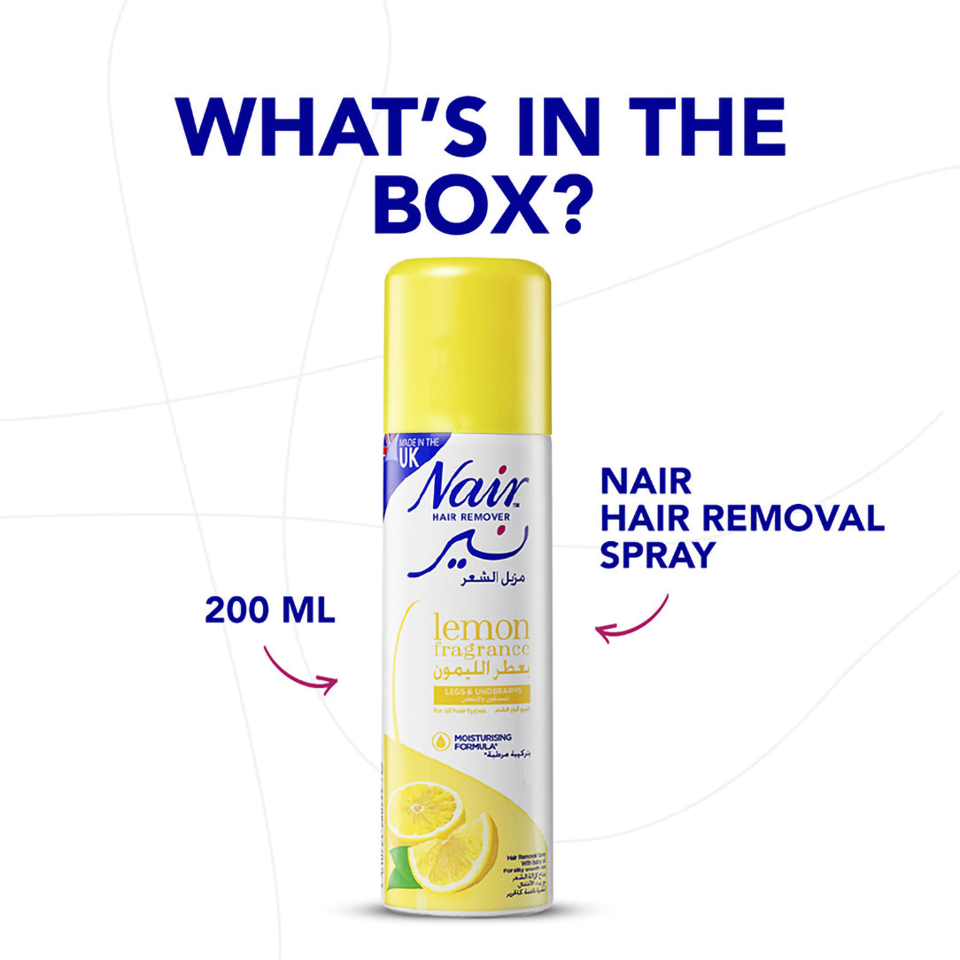 Nair Hair Removal Spray with Lemon Fragrance - 200ml, Depilatories