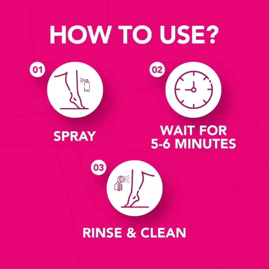 Nair Hair Removal Spray with Rose Fragrance - 200ml, Depilatories