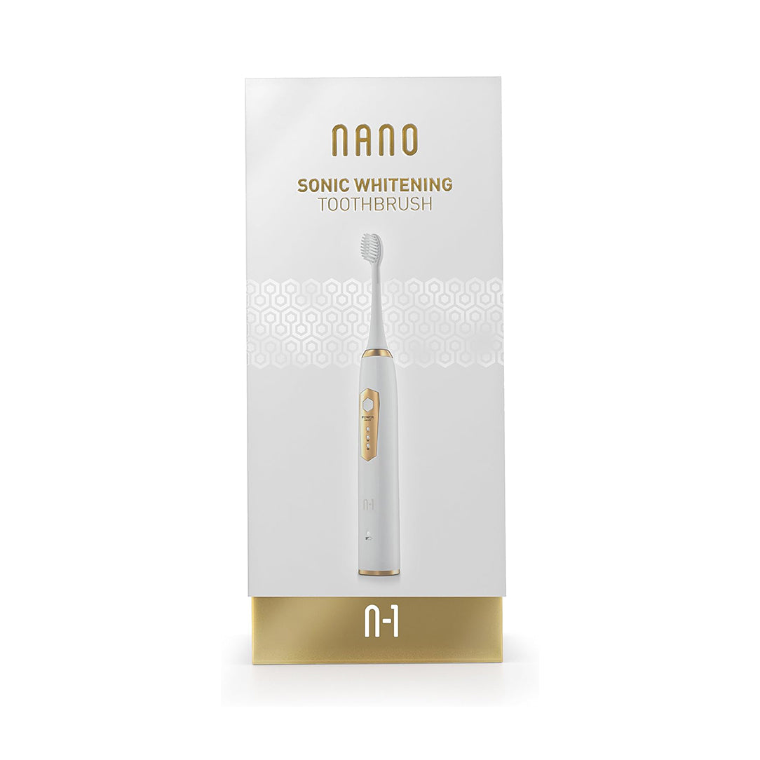 Nano Sonic Whitening Electric Toothbrush - White & Gold, Electric Toothbrushes