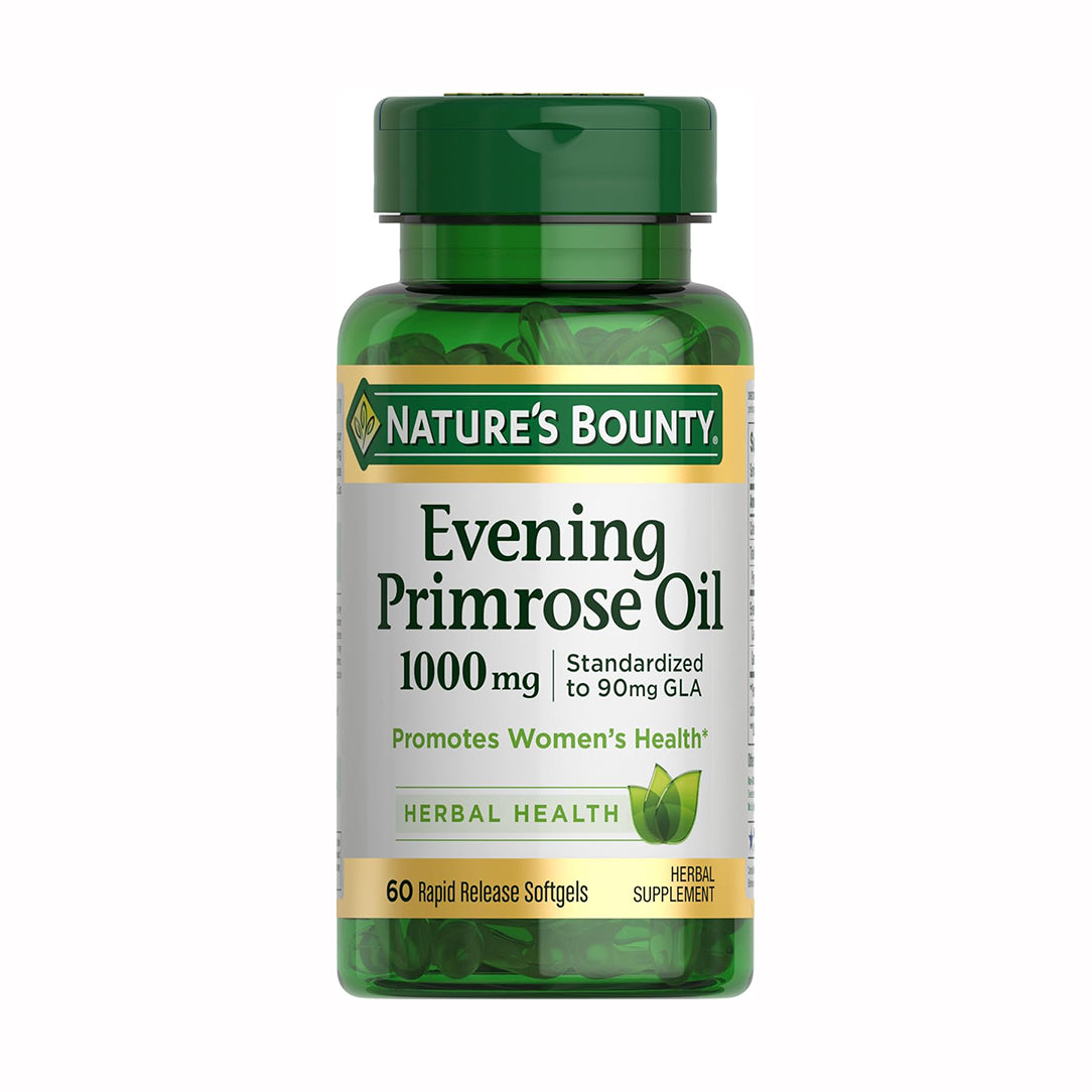 Nature’s Bounty Evening Primrose Oil 1000 mg - 60 Softgels, Omega Fatty Acids
