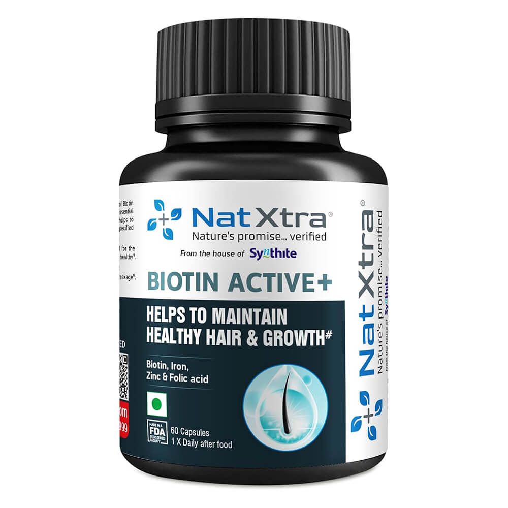 Natxtra Biotin Active+ Hair & Skin Capsules, Vitamins & Supplements