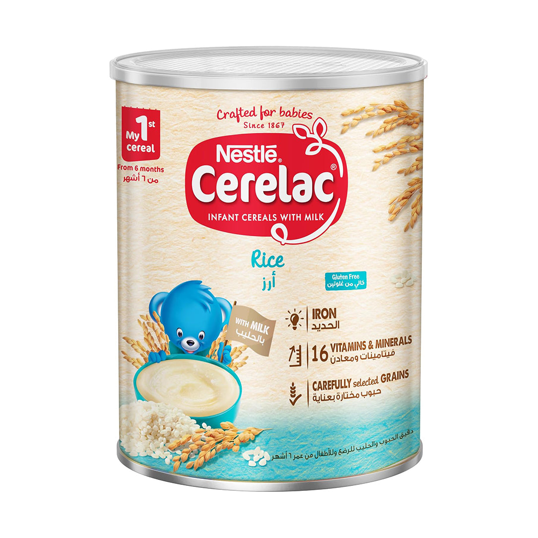 Nestle Cerelac Infant Cereal Rice with Milk - 400g, Baby Cereals