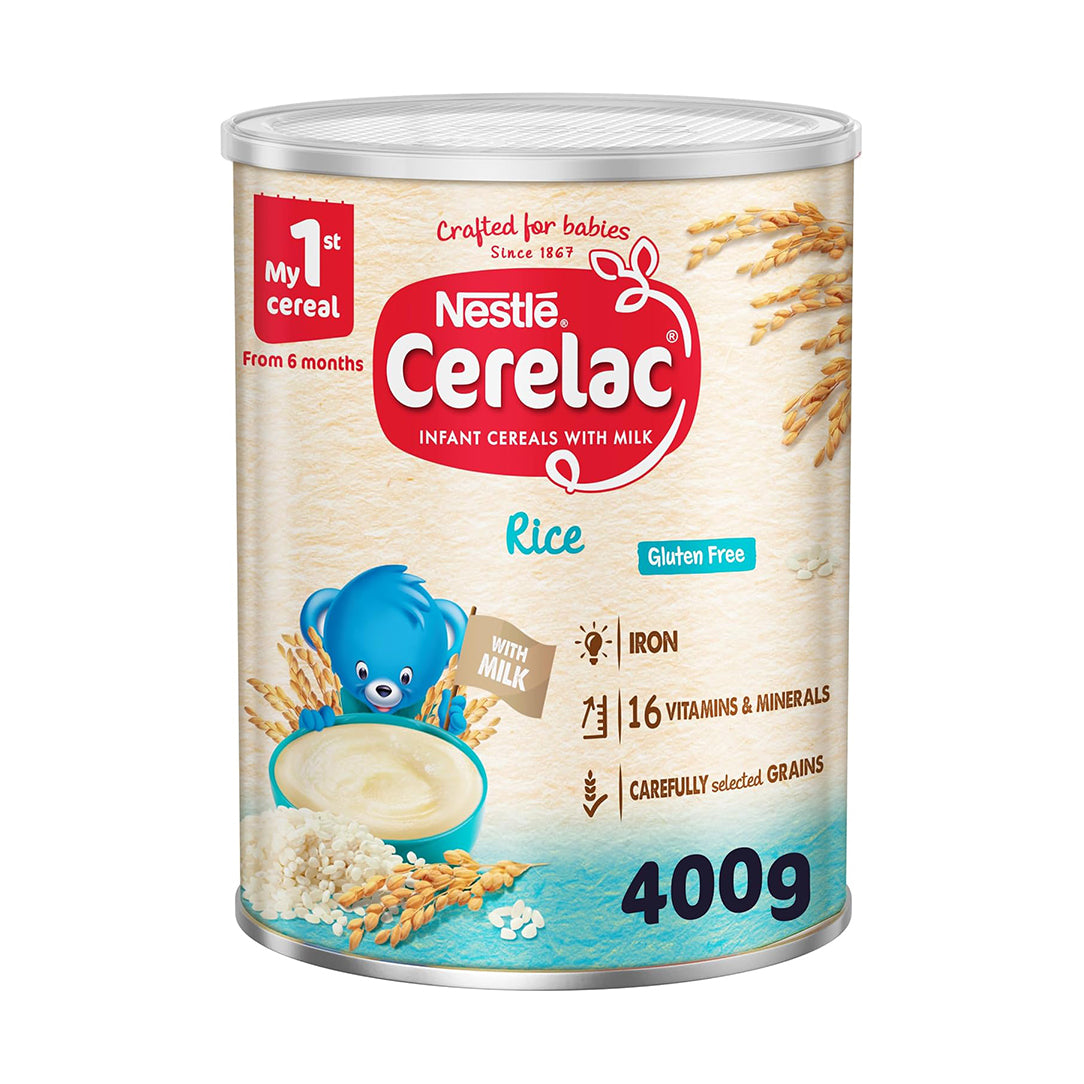 Nestle Cerelac Infant Cereal Rice with Milk - 400g, Baby Cereals