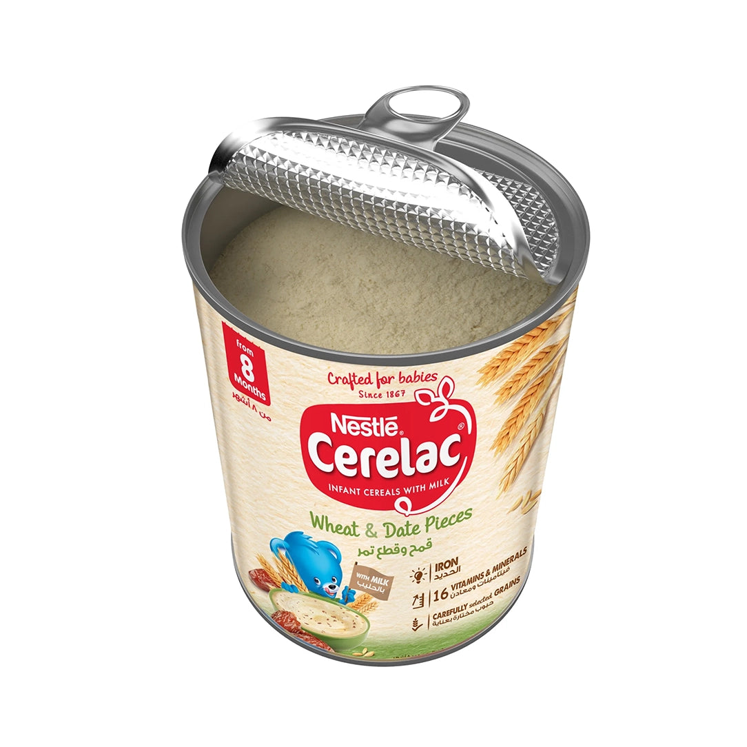 Nestle Cerelac Wheat with Date Pieces Baby Cereal 8+ Months - 400g, Baby Cereals