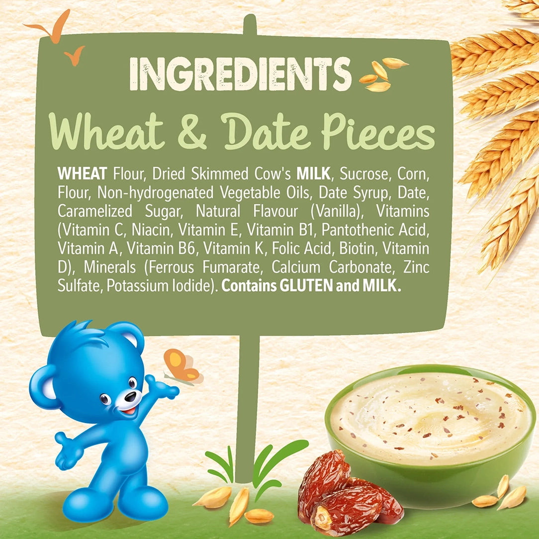 Nestle Cerelac Wheat with Date Pieces Baby Cereal 8+ Months - 400g, Baby Cereals