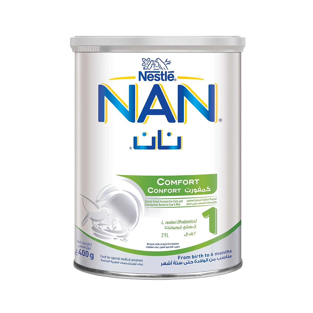 Nestle NAN Comfort 1 Infant Formula Stage 1 (0-6 Months) - 400g, Dairy Formula