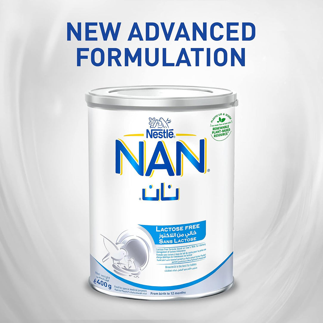 Nestle NAN Lactose-Free Infant Formula for 0-12 Months - 400g, Lactose-Free Formula