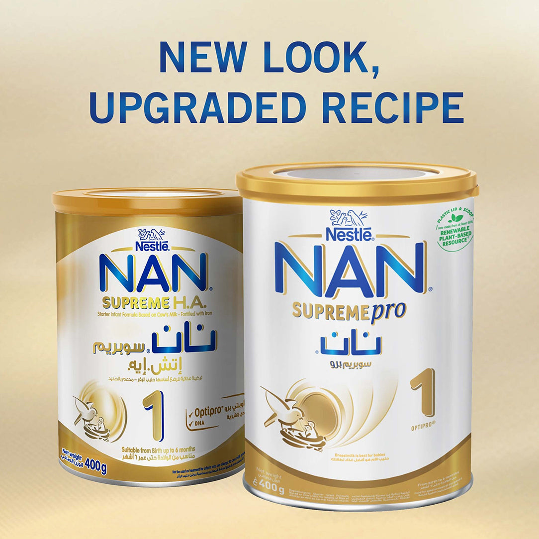 Nestle NAN Supreme Pro 1 Infant Formula Stage 1 (0-6 Months) - 400g, Dairy Formula