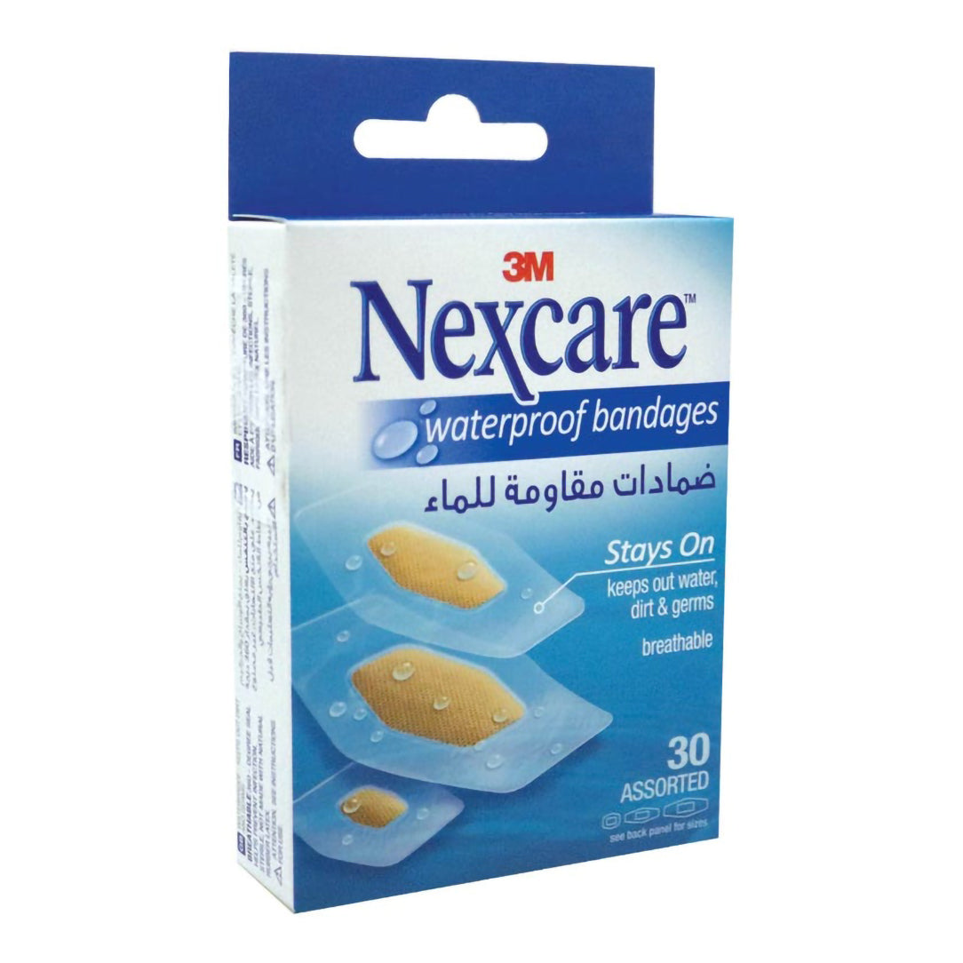 Nexcare Aqua Clear Waterproof Bandages Assorted - 30 Pieces, Medical Tape & Bandages