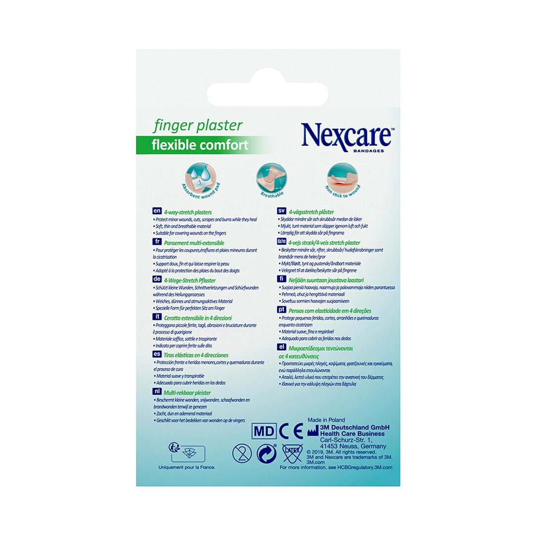 Nexcare Finger Plasters 44.5mm x 51mm - 10 Pieces, Medical Tape & Bandages