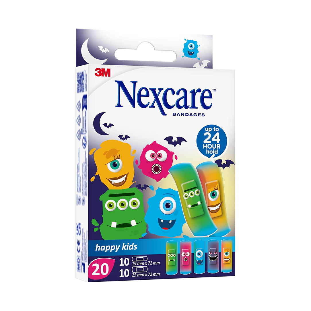 Nexcare Happy Kids Animal & Monster Bandages Combo 1+1 Pack, Medical Tape & Bandages