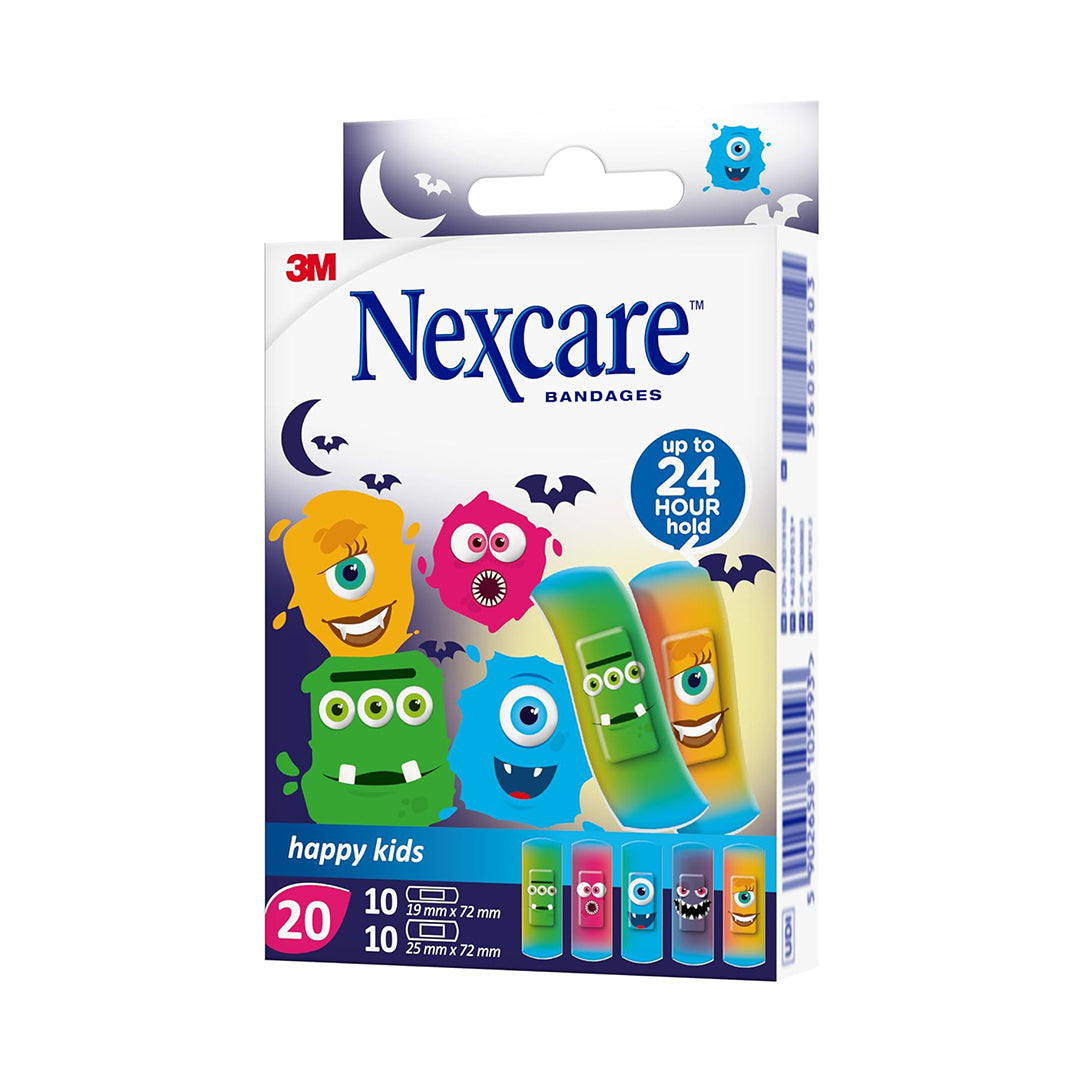 Nexcare Happy Kids Animal & Monster Bandages Combo 1+1 Pack, Medical Tape & Bandages