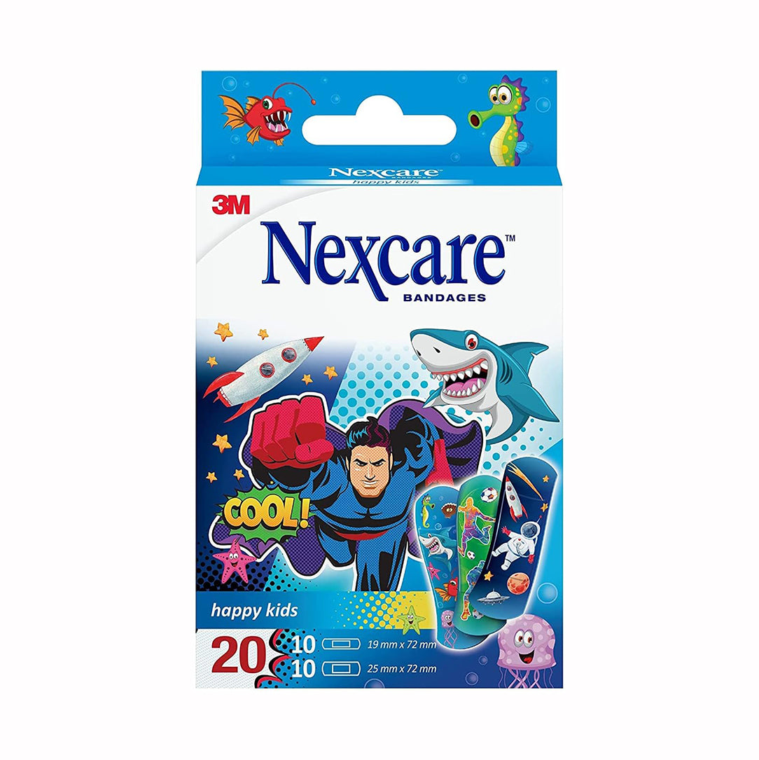 Nexcare Happy Kids Cool Assorted Bandages - 20 Pieces, Medical Tape & Bandages 