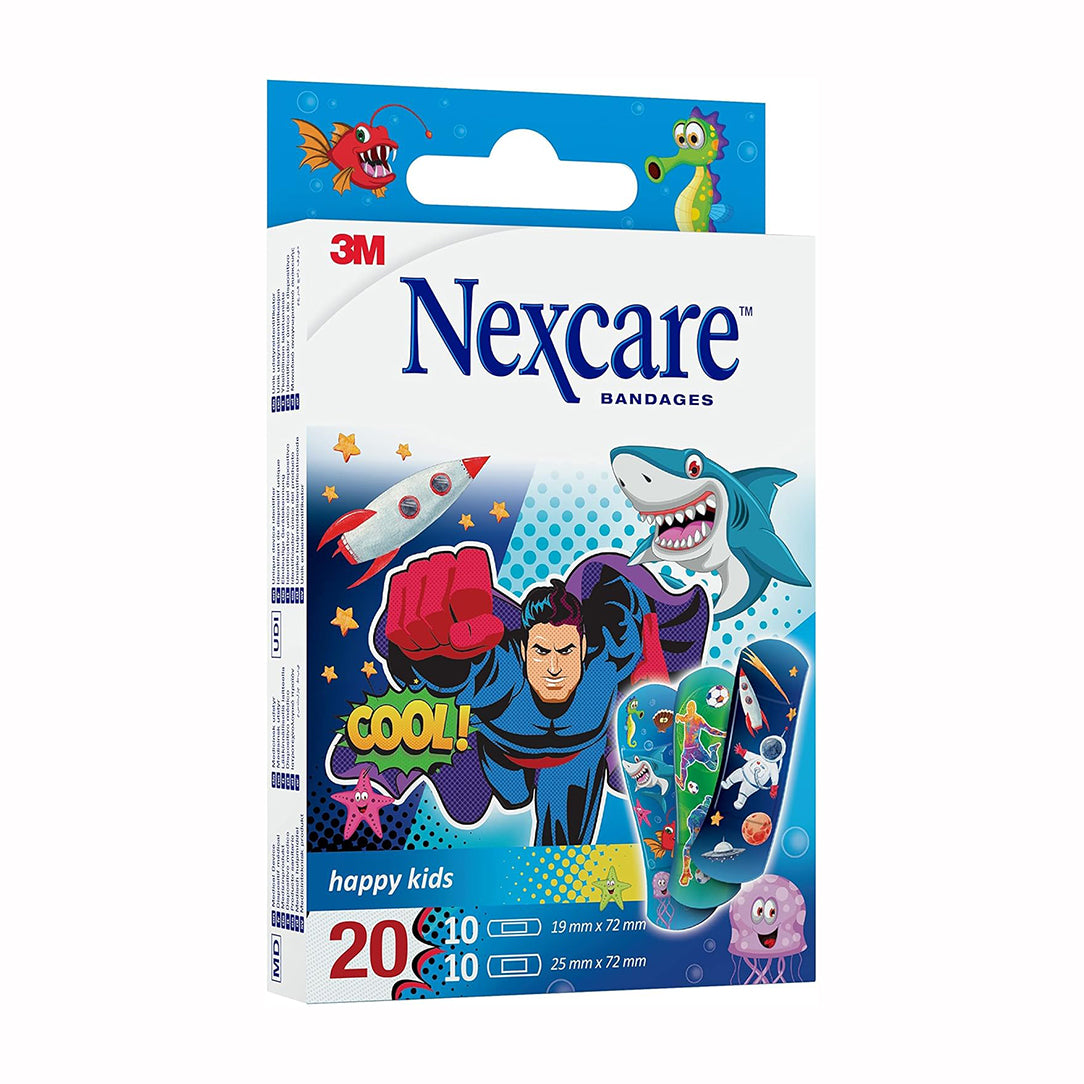 Nexcare Happy Kids Cool Assorted Bandages - 20 Pieces, Medical Tape & Bandages 