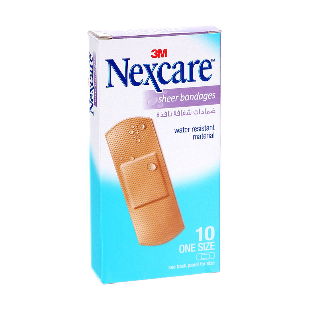 Nexcare M3 Sheer Bandages - 10 Pieces, Medical Tape & Bandages