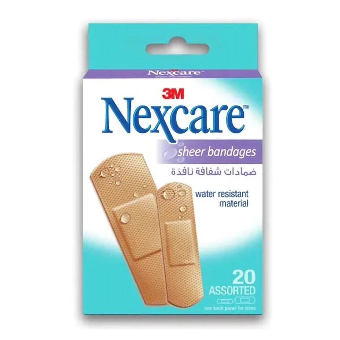 Nexcare Sheer Assorted Bandages - 20 Pieces, Medical Tape & Bandages