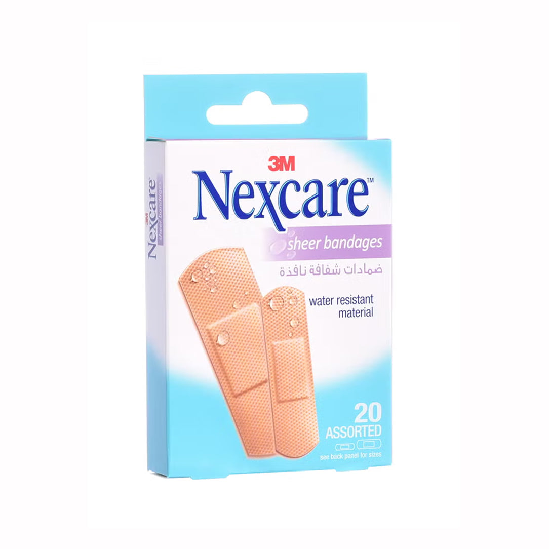 Nexcare Sheer Assorted Bandages - 20 Pieces, Medical Tape & Bandages