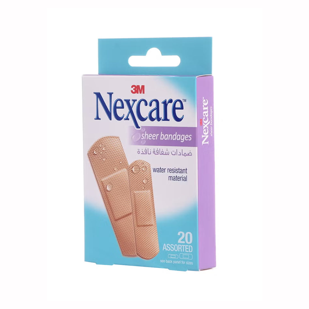 Nexcare Sheer Assorted Bandages - 20 Pieces, Medical Tape & Bandages