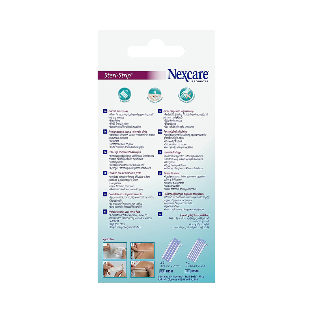 Nexcare Steri-Strip Skin Closure Strips Assorted - 8 Pieces, Medical Tape & Bandages