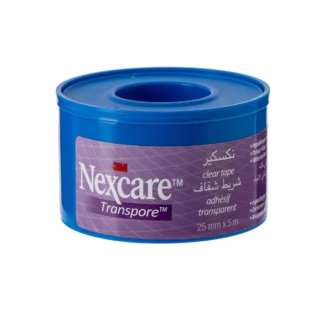 Nexcare Transpore Clear Tape 25mm x 5m - 12 Spools, Medical Tape & Bandages 