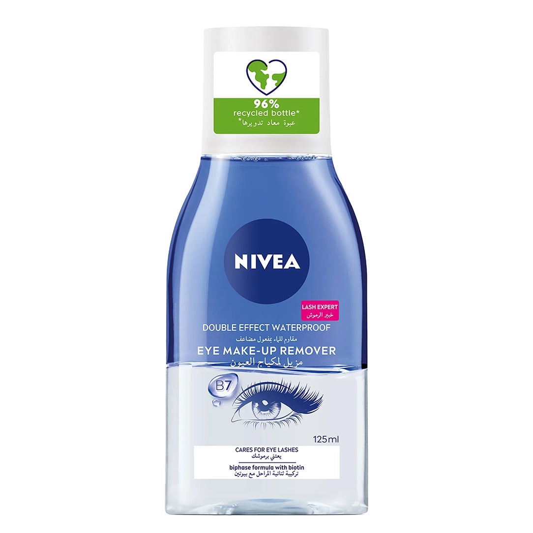Nivea Double Effect Eye Makeup Remover - 125ml,  Makeup Removers