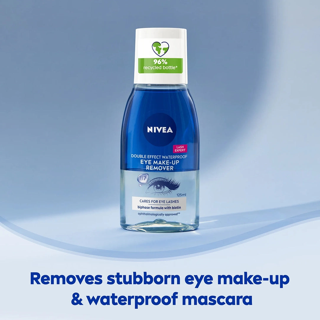 Nivea Double Effect Eye Makeup Remover - 125ml,  Makeup Removers