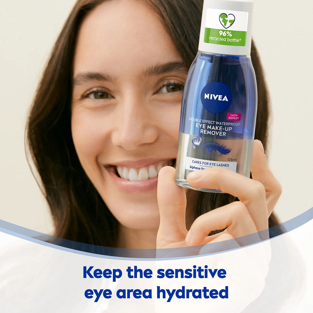 Nivea Double Effect Eye Makeup Remover - 125ml,  Makeup Removers