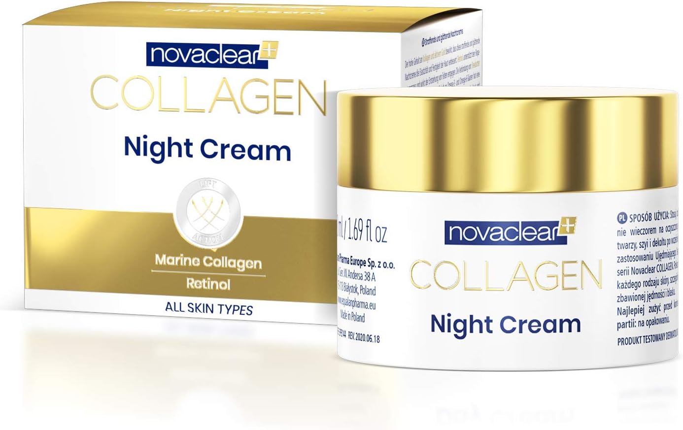 NovaClear Collagen Anti-Aging Night Cream Moisturizer - 50ml, Anti-Aging Skin Care