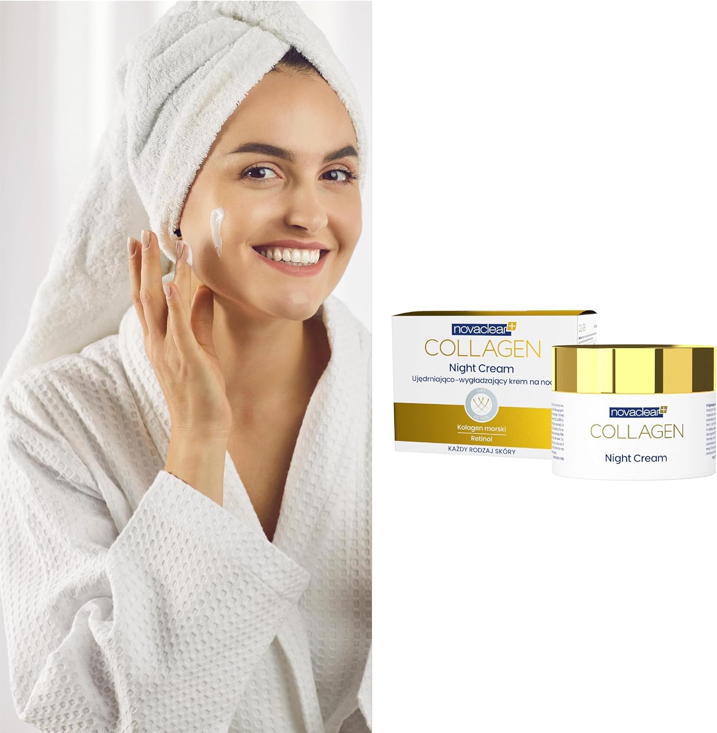 NovaClear Collagen Anti-Aging Night Cream Moisturizer - 50ml, Anti-Aging Skin Care