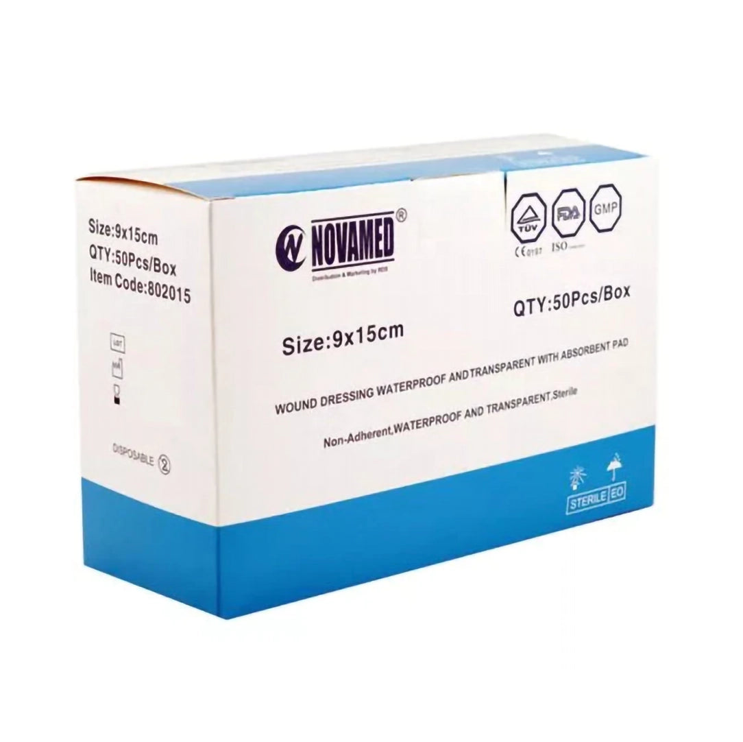 Novamed Adhesive Wound Dressing Pad 9 x 10 cm - Pack of 30s, Gauze & Wound Dressings