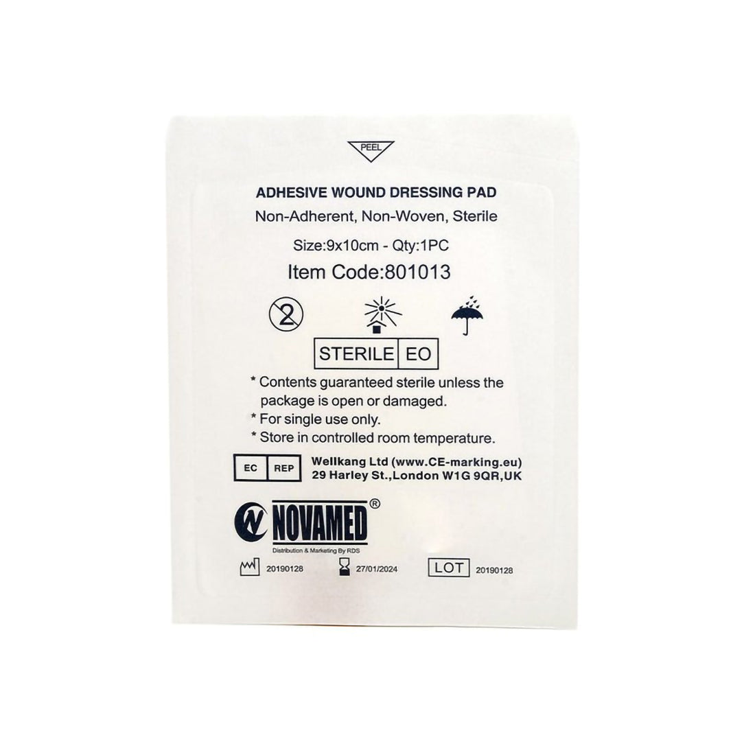 Novamed Adhesive Wound Dressing Pads 9cm x 10cm - 30 Pieces, Medical Tape & Bandages i