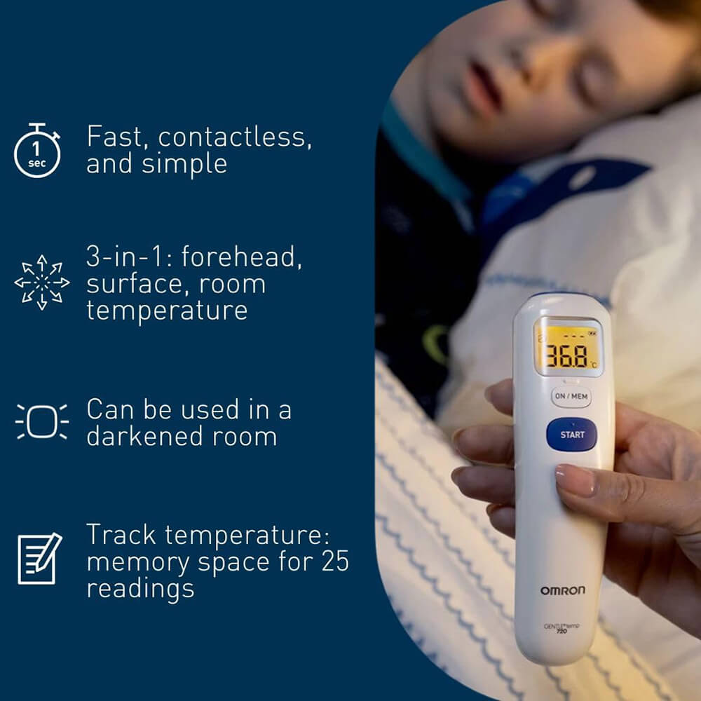 OMRON Gentle Temp 720 Contactless Forehead Thermometer, Medical Thermometers
