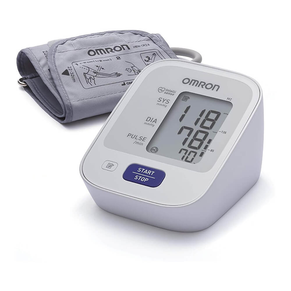 OMRON HEM-7120-E M2 Basic Blood Pressure Monitor with adapter and thermometer