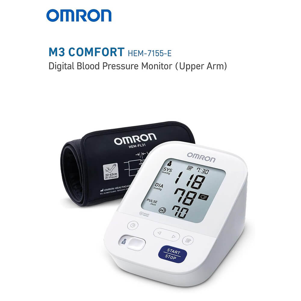 OMRON M3 BP monitor with IntelliWrap cuff for accurate readings