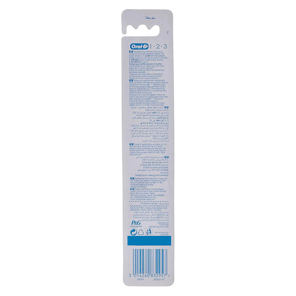 Oral-B 123 Fresh Toothbrush – 40 Medium KNIGHTS PHARMACY