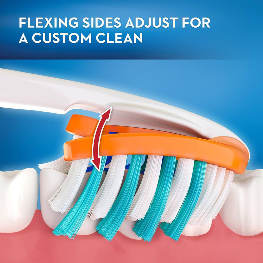 38 Medium Oral-B toothbrush – Pro-Flex head contours to teeth