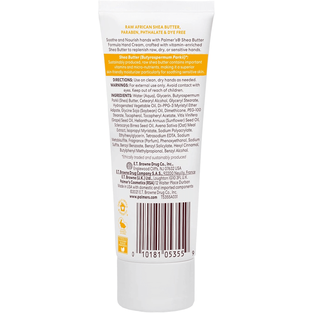 Palmer's Raw Shea Nourish Hand Cream With Vitamin E - 96g, Hand Creams