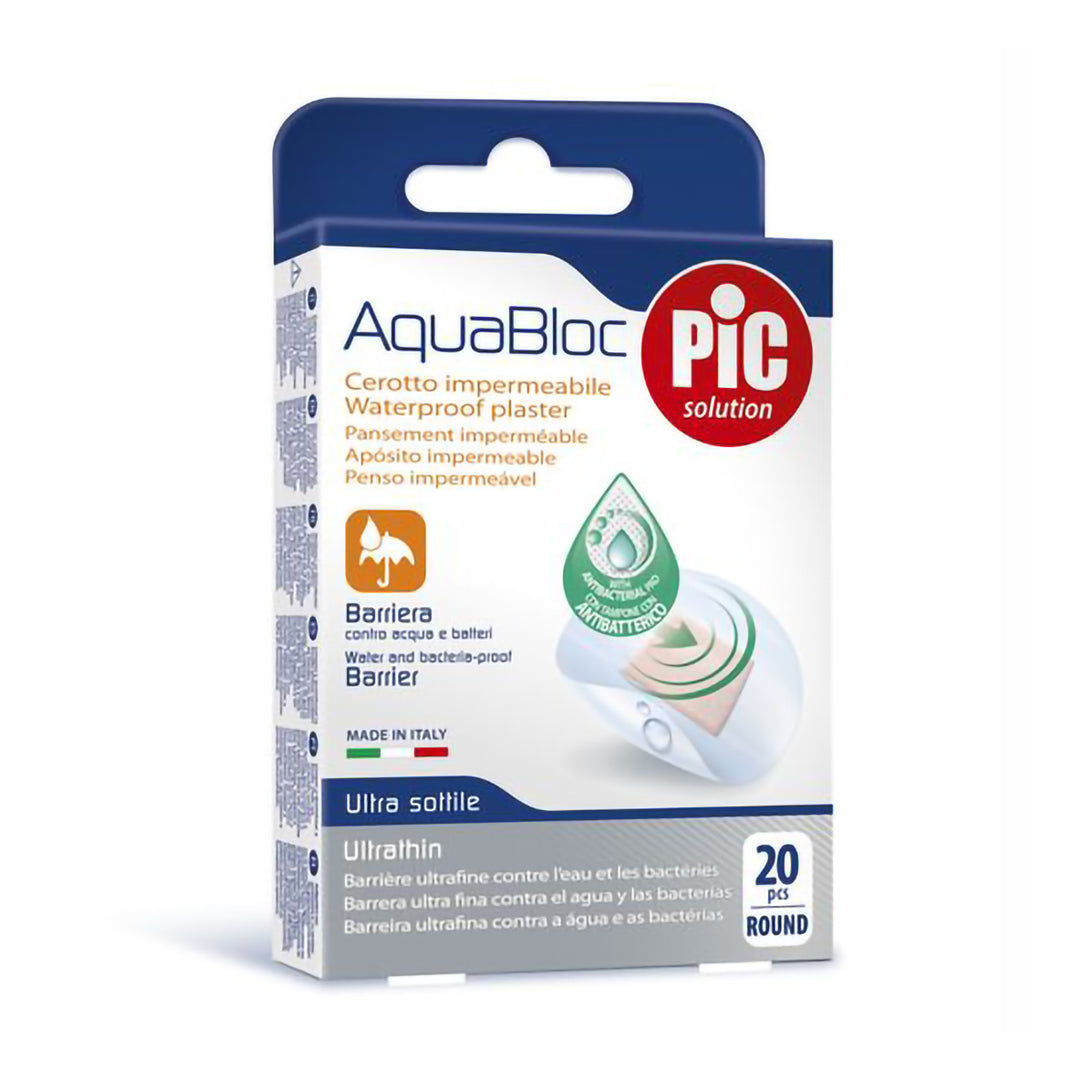 Pic Aquabloc Waterproof Plaster Mix - 20 Pieces, Adhesive Bandages & Plasters