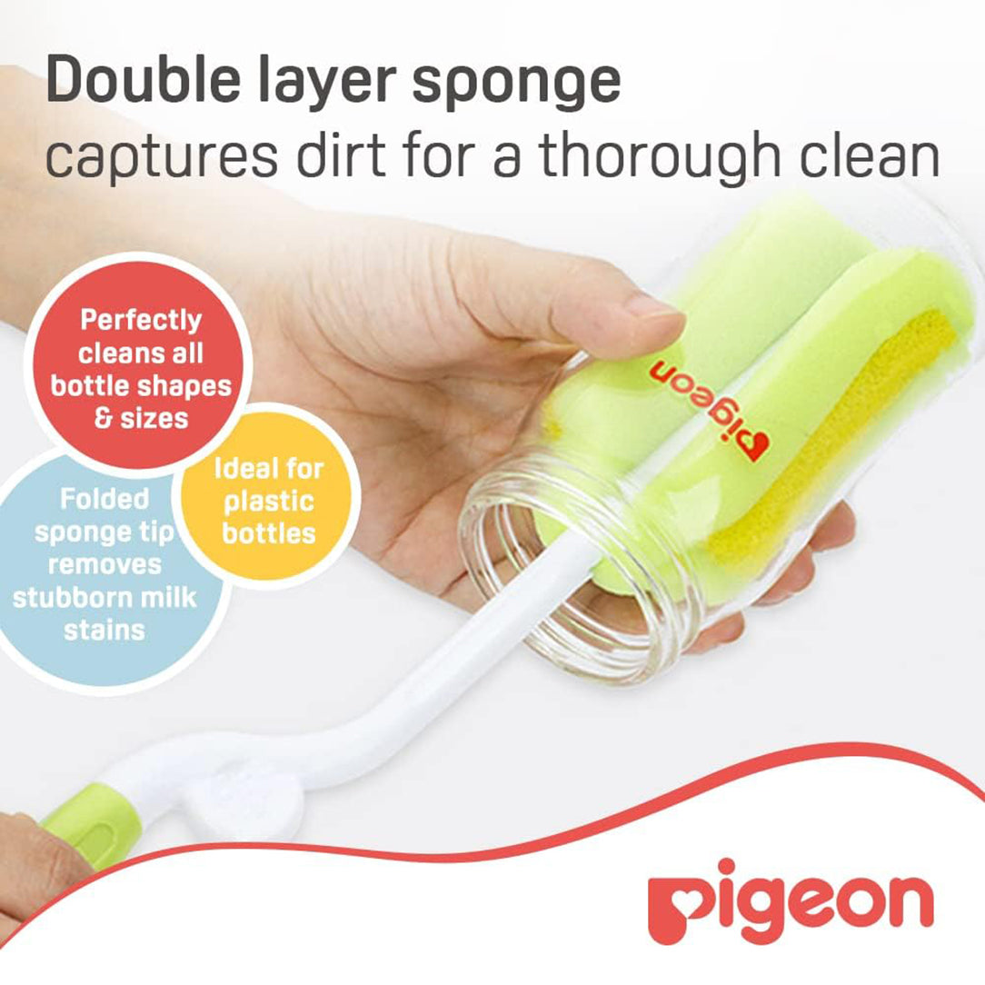 Pigeon 2-Way Sponge Bottle Brush - (04547),  Cleaning Brushes & Wipes