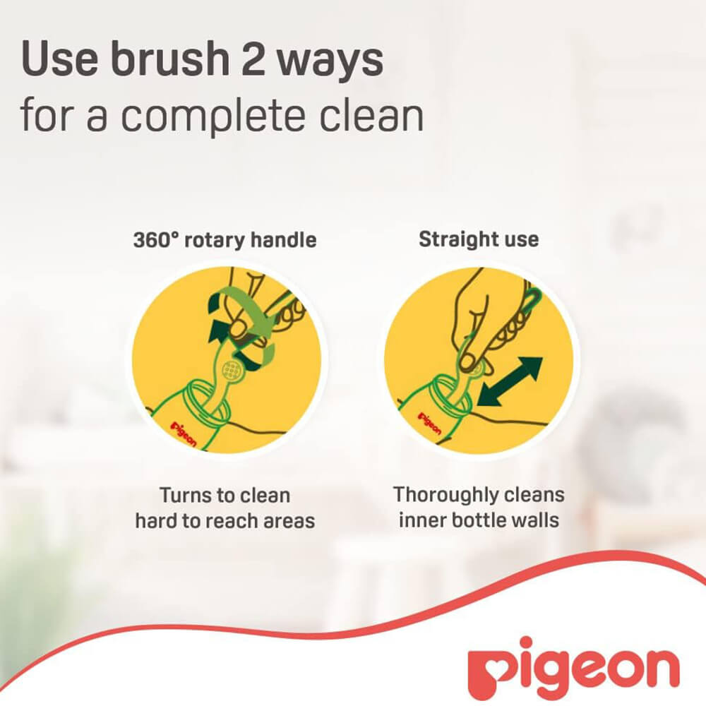 Dual-purpose cleaning brush – Pigeon bottle & nipple care