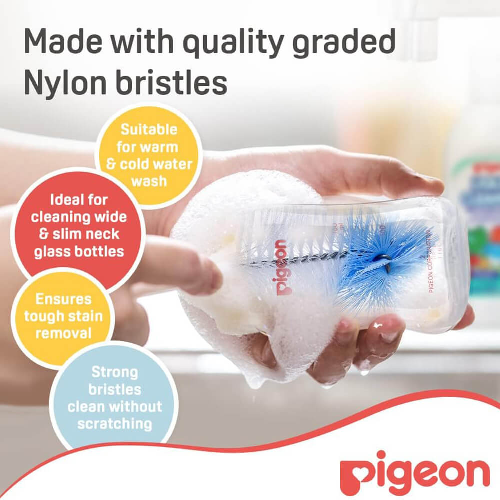 Pigeon 2-in-1 brush – for deep bottle & nipple cleaning
