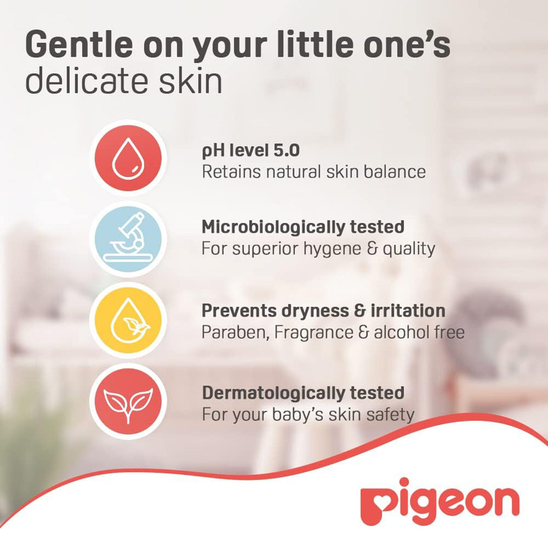 Pigeon Baby Wipes Moisturizing Cloths - 70 Sheets Cloth Baby Wipes