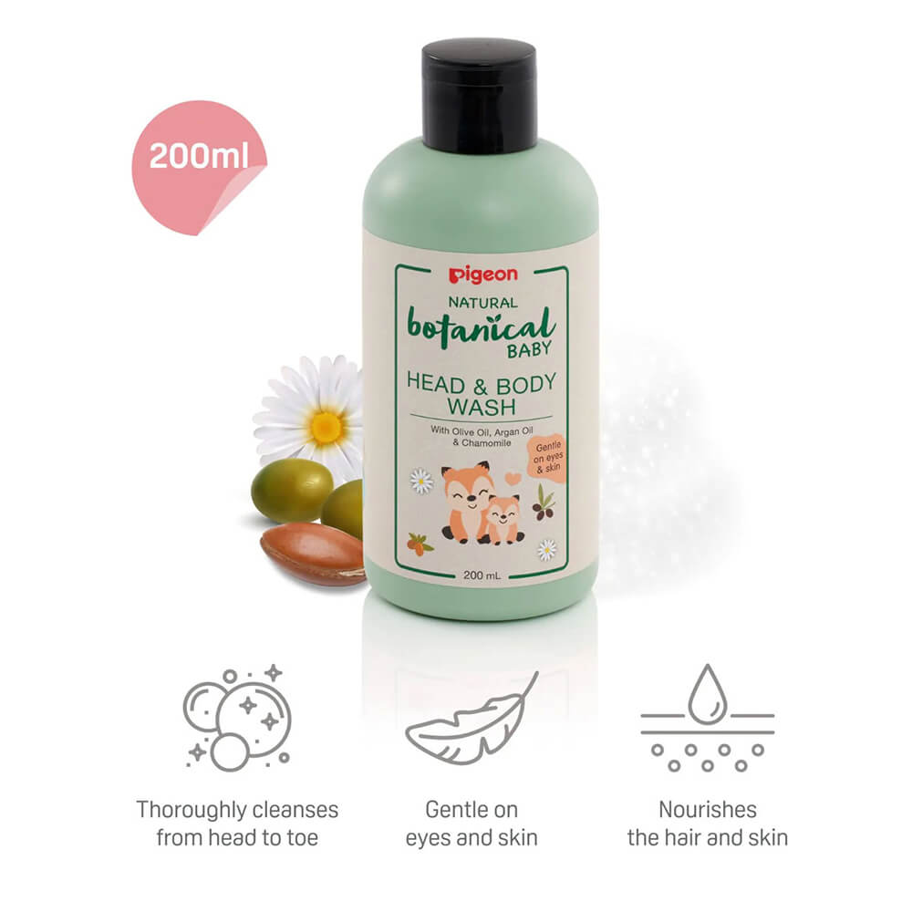 Pigeon 2-in-1 baby wash – botanical head and body formula