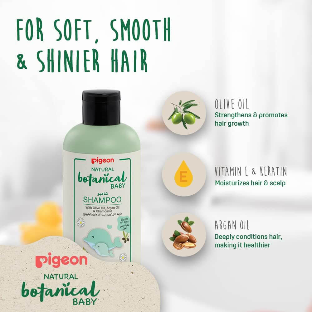 Botanical baby shampoo – Pigeon 200ml sulfate-free formula