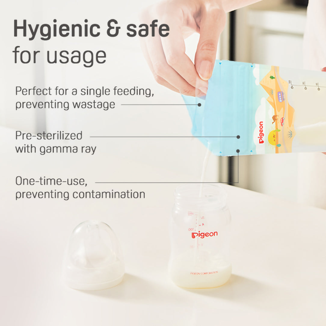 Pigeon Breast Milk Storage Bags 180ml - Pack of 25 (79321), Breast Milk Storage Containers