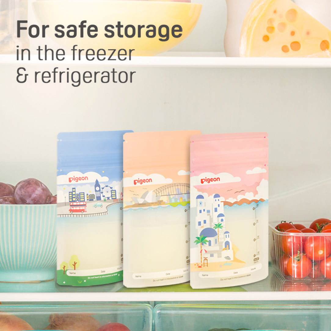 Pigeon Breast Milk Storage Bags 180ml - Pack of 25 (79321), Breast Milk Storage Containers