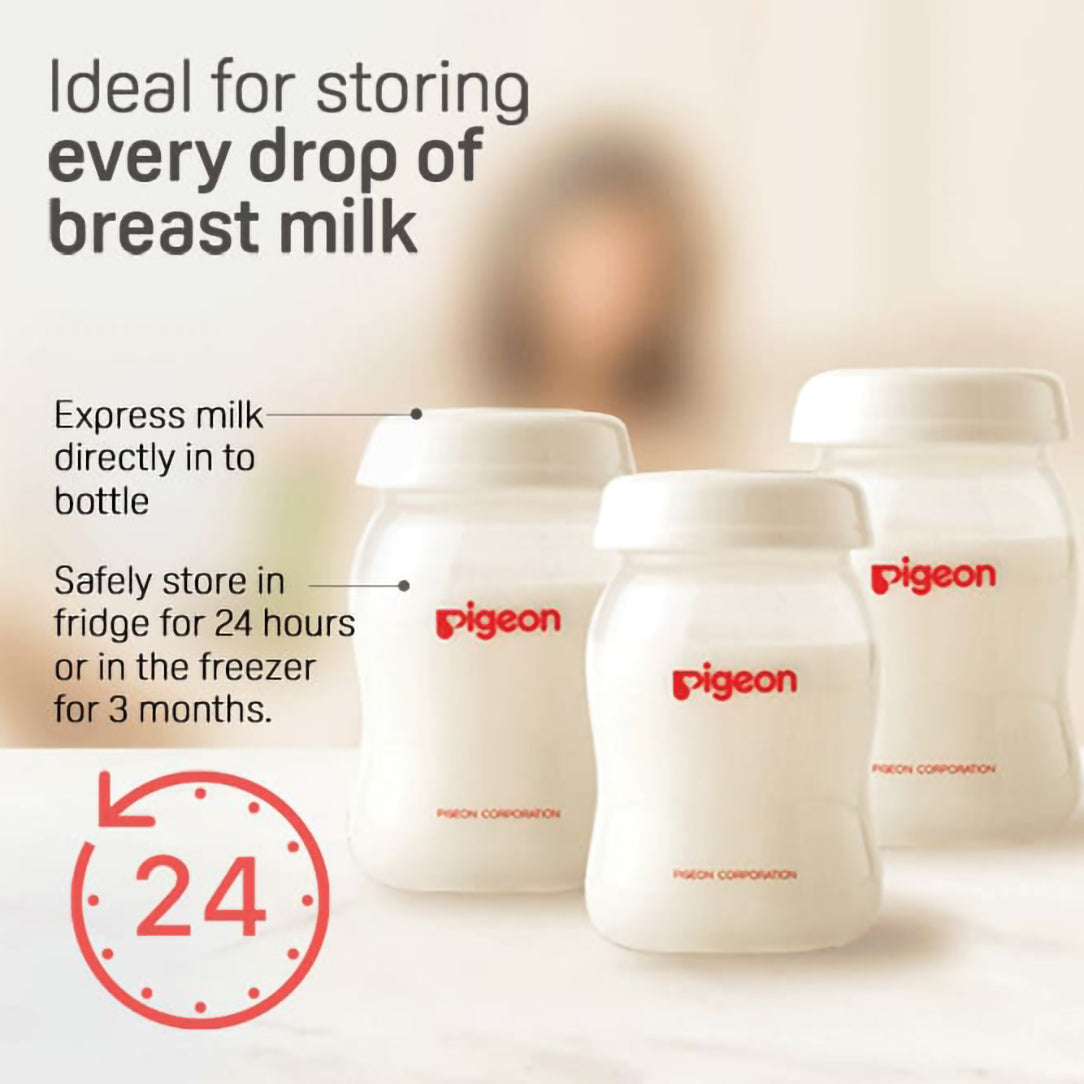 Pigeon Breast Milk Storage Bottles 3pcs Set - (26236), Breast Milk Storage Containers
