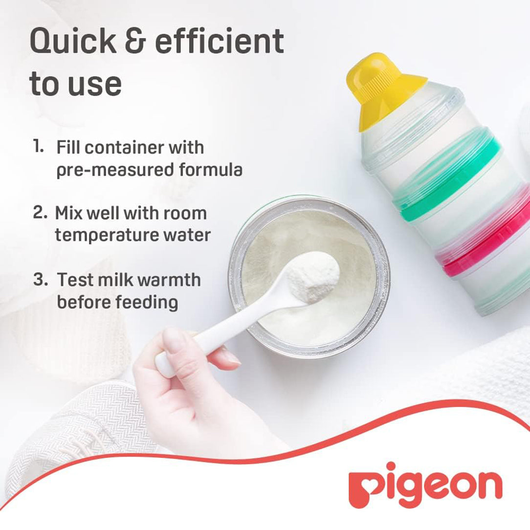 Pigeon Coloured Portable Milk Powder Container, Feeding Essentials