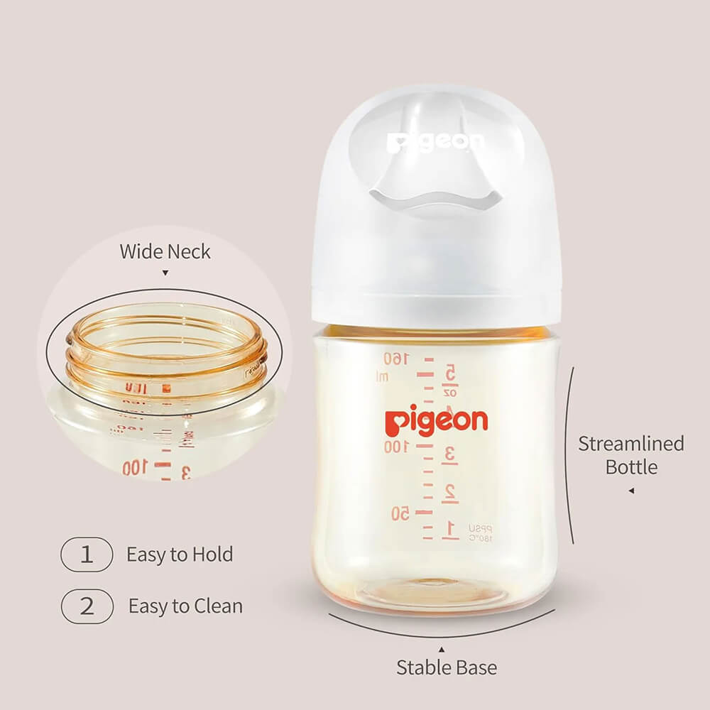 160ml wide-neck baby bottle – fits Pigeon teats