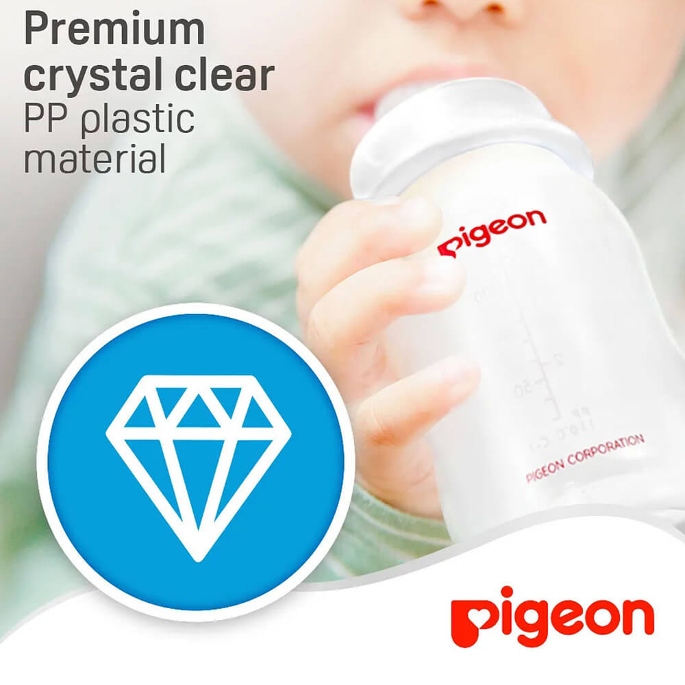 Pigeon 5oz baby bottle – gentle milk flow, flexible teat